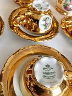 22 Karat gold Bavaria Waldershof mokka servies compleet -, Antiek en Kunst, Antiek | Servies compleet, Ophalen of Verzenden