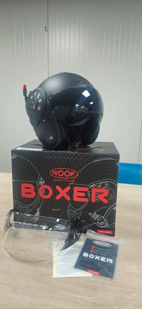 Roof RO5 Boxer Alpha Helm - Maat S - Zwart Matt, Fietsen en Brommers, Brommerhelmen, Zo goed als nieuw, Small, Ophalen of Verzenden