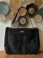 Samsonite luxe reistas – zwart canvas & leer – als nieuw, Zwart, Zo goed als nieuw, 60 tot 80 cm, 35 tot 55 cm