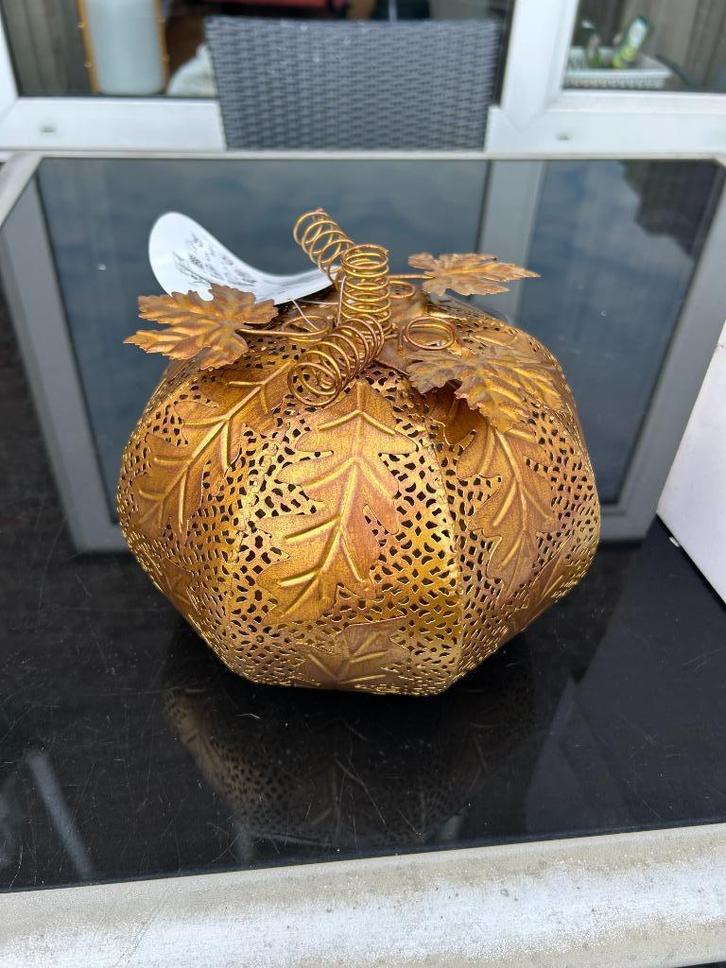 Luxform Solar Pumpkin Gold – Decoratieve Buitenlamp, Tuin en Terras, Buitenverlichting, Nieuw, Overige typen, Overige materialen
