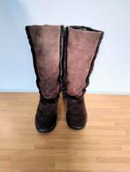 Warme suède donkerbruine laarsen maat 38, Kleding | Dames, Schoenen, Ophalen of Verzenden, Zo goed als nieuw, Bruin