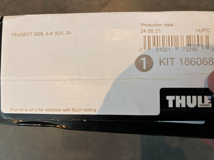 Thule Kit 186068 voor Peugeot 2008 (2020+), Auto diversen, Dakdragers, Zo goed als nieuw, Ophalen of Verzenden