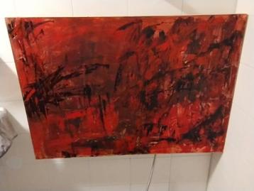 Abstract schilderij olieverf op doek Kotkowski beschikbaar voor biedingen