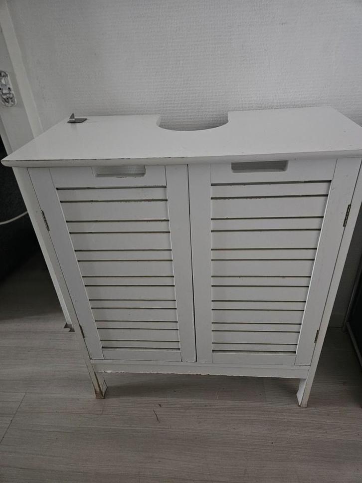 Wastafelkast Wit - Gebruikt, Huis en Inrichting, Badkamer | Badkamermeubels, Gebruikt, Minder dan 100 cm, 50 tot 100 cm, 25 tot 50 cm