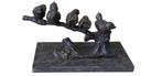 5 vogels op een tak sculptuur, Ophalen