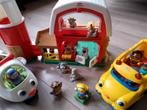 Fisher Price little people boerderij, bus, vliegtuig, Ophalen, Gebruikt, Speelset