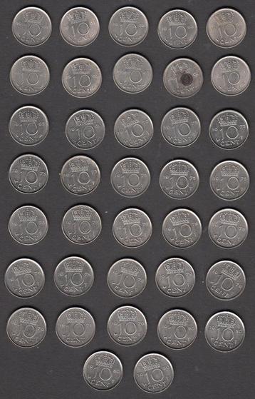Nederland 10 cent (37 stuks) Juliana 1961-1980 Pr/UNC  beschikbaar voor biedingen