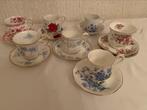 Set van 7 porseleinen kop- en schotels, Antiek en Kunst, Antiek | Servies los, Ophalen of Verzenden