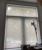 Transparant, grijs rolgordijn., 200 cm of meer, 150 tot 200 cm, Ophalen of Verzenden, Zo goed als nieuw