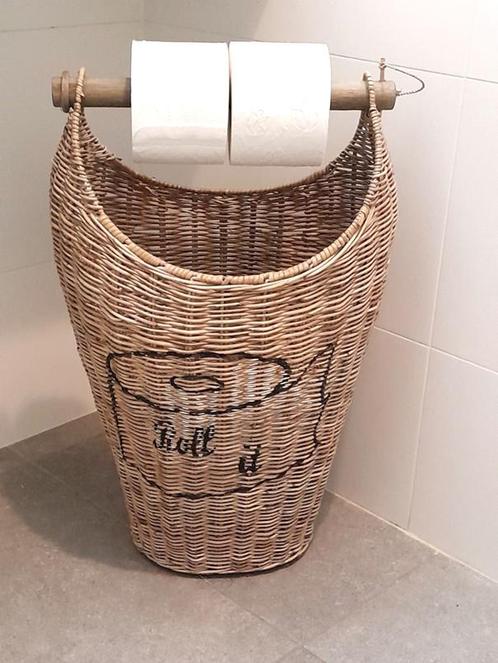 Decoratieve rotan wc rol houder, Huis en Inrichting, Badkamer | Badtextiel en Accessoires, Nieuw, Overige typen, Ophalen of Verzenden