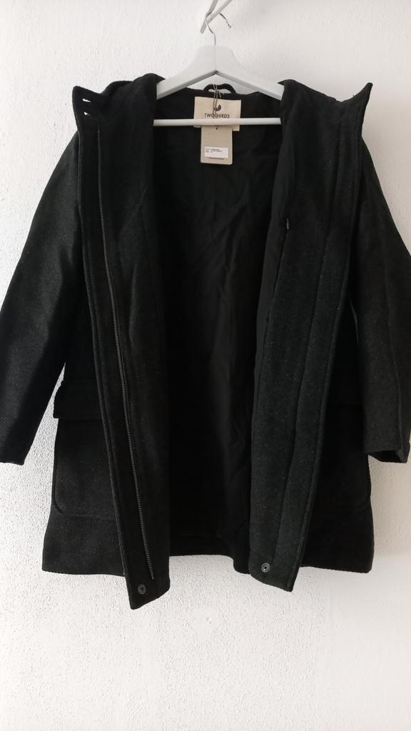 Nieuwe groene wollen jas Two Thirds, maat S, Kleding | Dames, Jassen | Winter, Nieuw, Maat 36 (S), Groen, Ophalen of Verzenden