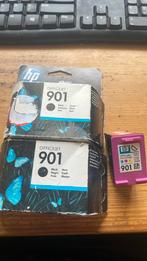 HP 901 originele zwart/kleur inktcartridges 3 stuks, HP, Ophalen of Verzenden, Zo goed als nieuw, Postbus 667 Amstelveen
