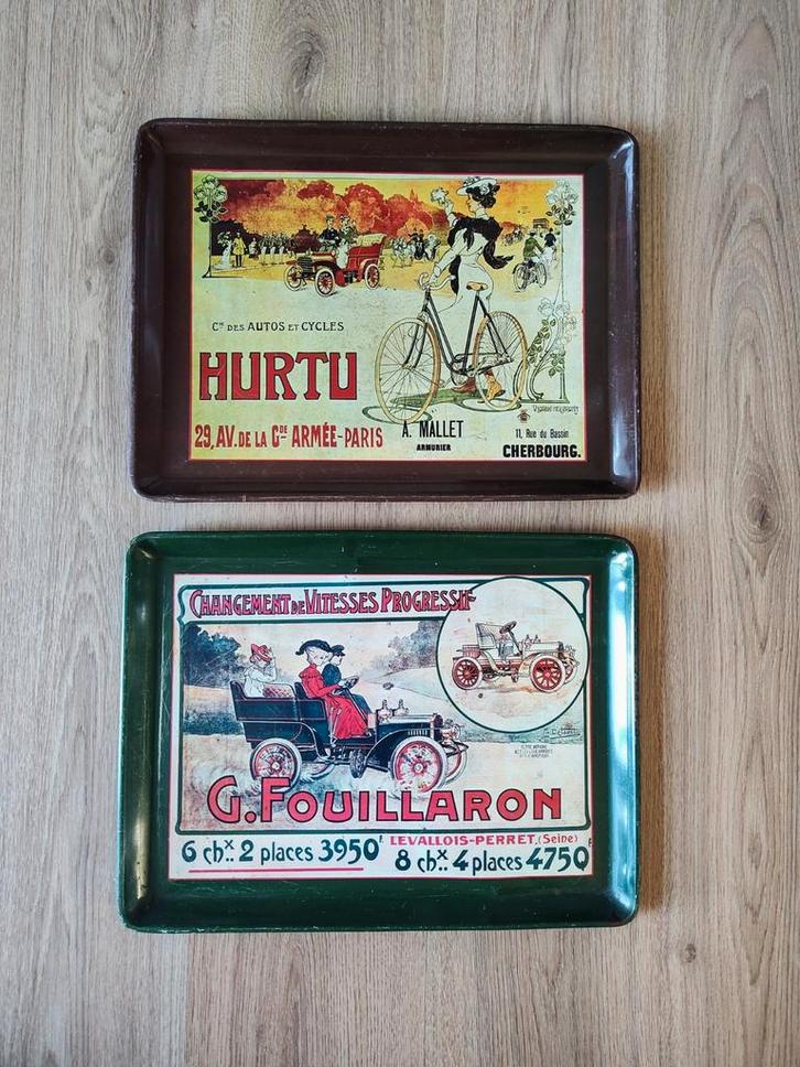 Dienbladen - Hurtu en G. fouilarron, Huis en Inrichting, Woonaccessoires | Dienbladen, Gebruikt, Metaal, Rechthoekig, Ophalen of Verzenden