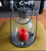 Woonaccessoires: Aparte IJzeren Kandelaar / Windlicht zgan, Ophalen of Verzenden, Zo goed als nieuw, Overige materialen, Minder dan 25 cm