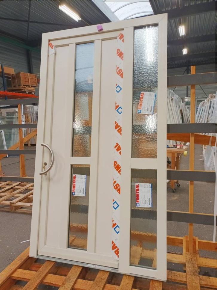 Kunststof Voordeur met zijlicht  b137,5 x -2244-, Doe-het-zelf en Verbouw, Deuren en Horren, Gebruikt, Buitendeur, 215 cm of meer