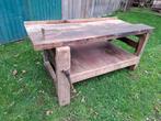 Oude Houten Timmermanswerkbank, Ophalen of Verzenden, Gebruikt, 170 cm of meer, Bankschroef