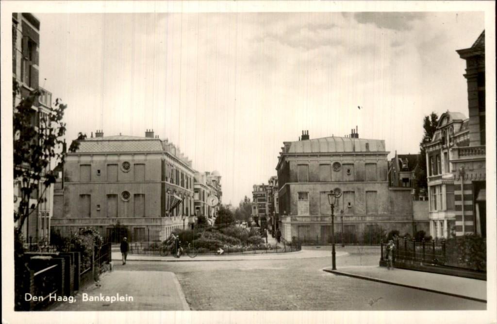 Den Haag - Bankaplein - Gezicht, Ophalen of Verzenden, 1920 tot 1940, Ongelopen, Zuid-Holland