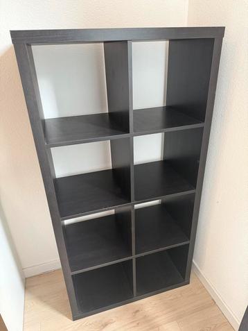 IKEA Kallax 8-vakkenkast – zwart/bruin beschikbaar voor biedingen