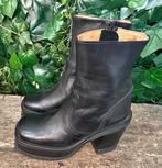 supergave vintage Nieuwe blokhaklaars van Sendra maat 36, Nieuw, Lage of Enkellaarzen, Ophalen of Verzenden, Zwart