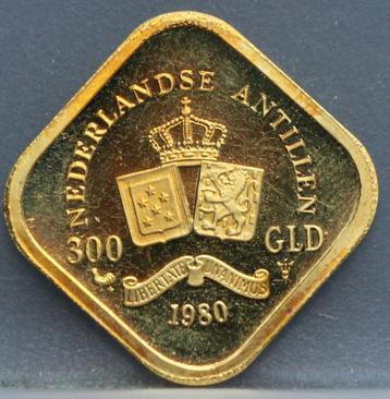 300 gulden 1980 Nederlandse Antillen - goud - in cassette beschikbaar voor biedingen