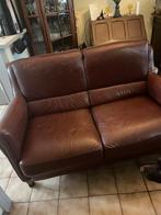 Lederen tweezitsbank - Weg wegens opruiming, Huis en Inrichting, Gebruikt, 150 tot 200 cm, Tweepersoons, Ophalen of Verzenden