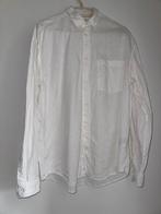 H&M Overhemd linnenmix blouse M witte wit, Kleding | Heren, Overhemden, Halswijdte 39/40 (M), Wit, Zo goed als nieuw, H&M