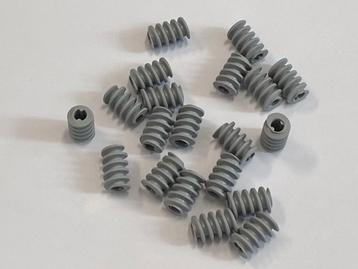 Partij 20x nieuwe lichtgrijze Lego Technic worm wielen beschikbaar voor biedingen