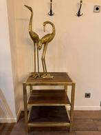 3delig tafel set italiaanse style design tafels goud/hout, Ophalen of Verzenden, Zo goed als nieuw, Rond, Minder dan 55 cm