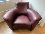 fauteuil leer wijnrood western, Huis en Inrichting, Ophalen, Gebruikt, Western, 50 tot 75 cm