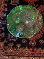 Vintage Groene Uranium Glazen Kom, Antiek en Kunst, Ophalen of Verzenden