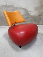 Leolux Pallone oranje rode design fauteuil, Huis en Inrichting, Fauteuils, Ophalen of Verzenden, Zo goed als nieuw