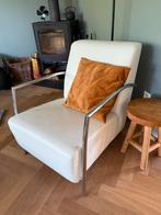 Leren fauteuil, Ophalen, Eenpersoons, 75 tot 100 cm, Zo goed als nieuw