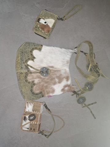 PH&T Lederen Schoudertas, Portemonnee Set beschikbaar voor biedingen