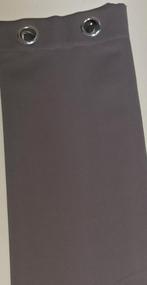 2 taupe ring gordijnen en roede, Ophalen, Gebruikt, 100 tot 150 cm, 200 cm of meer
