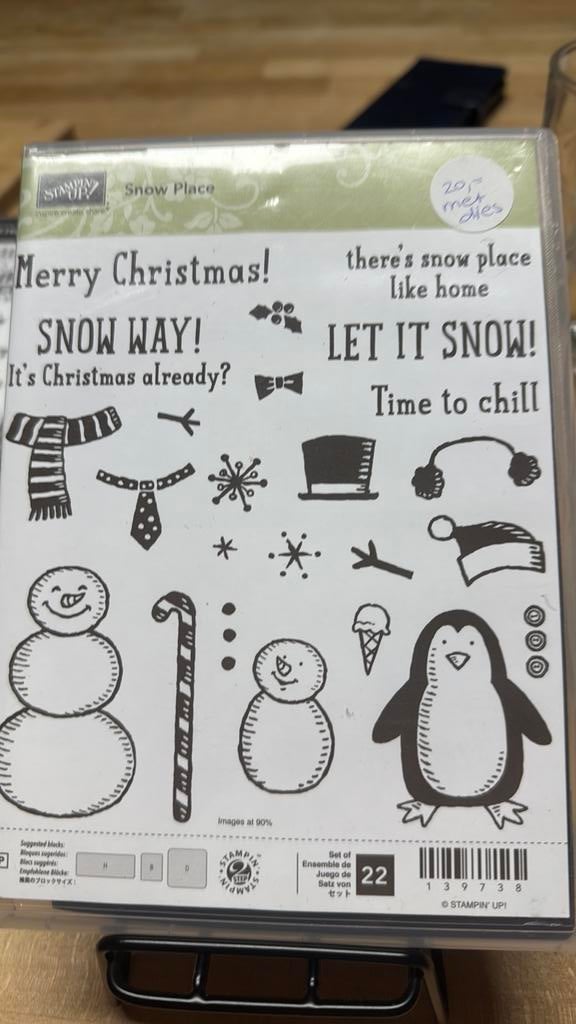 Stempel met dies stampin up snow place, Ophalen of Verzenden, Gebruikt, Clearstamp