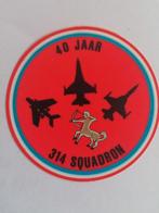 Sticker 40 jaar 314 Squadron KLU., Zo goed als nieuw, Patch, Badge of Embleem, Verzenden