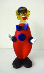 Glazen beeldje clown rode jas en blauwe hoed Murano 3718-g, Ophalen of Verzenden