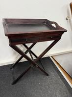 Vintage Houten Dienbladtafel, Huis en Inrichting, Gebruikt, Minder dan 50 cm, Ophalen of Verzenden, Minder dan 25 cm