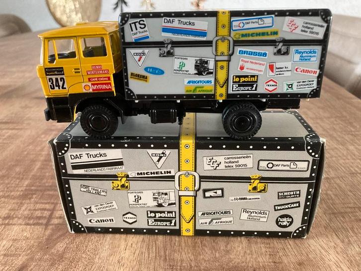 Lion Car DAF 3300 Truck Rally Parijs Dakar 1983 Jan de Rooy, Hobby en Vrije tijd, Modelauto's | 1:50, Zo goed als nieuw, Bus of Vrachtwagen