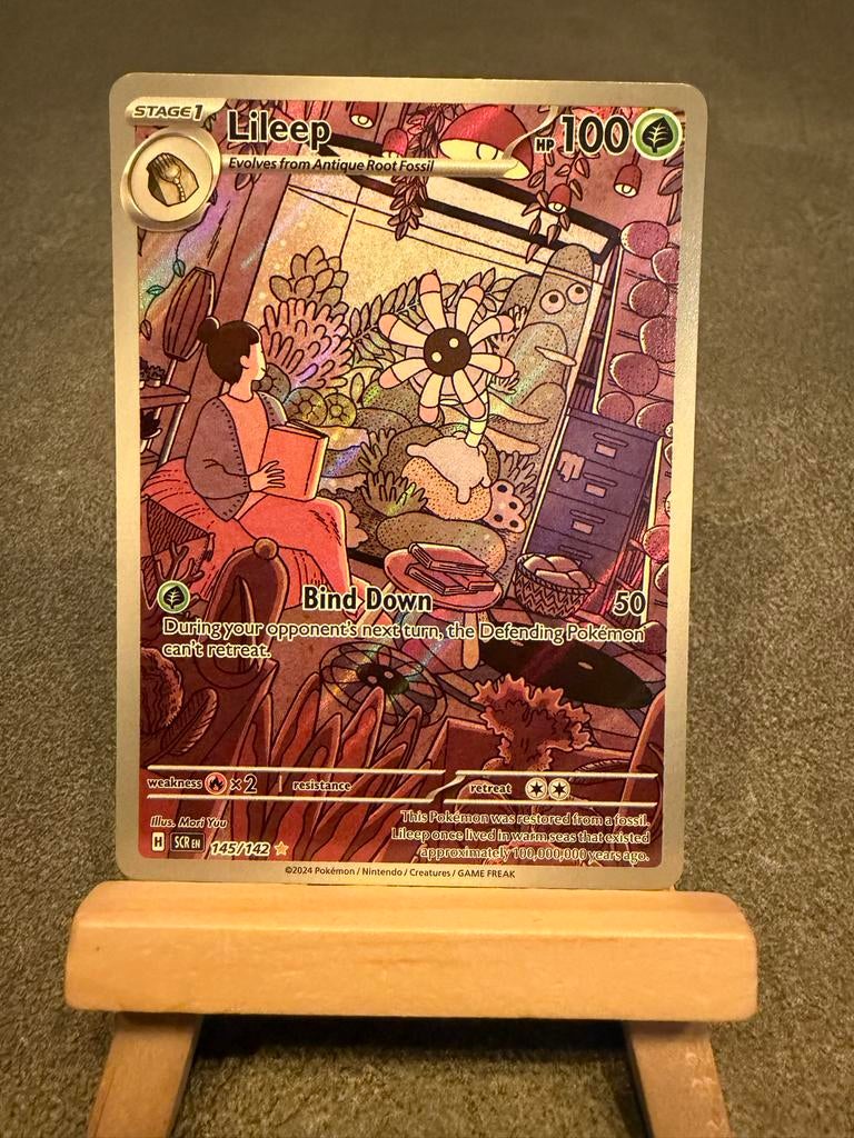 Lileep 145/142 - Stellar Crown - Pokemon, Ophalen of Verzenden, Zo goed als nieuw, Losse kaart, Foil