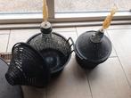 2 Stuks glazen ontgistings flessen in mand, Hobby en Vrije tijd, Overige Hobby en Vrije tijd, Ophalen, Gebruikt