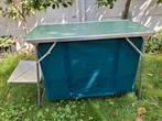 Vintage Pouch DDR formica kampeer keuken / camping tafel, Caravans en Kamperen, Ophalen, Gebruikt, Campingtafel