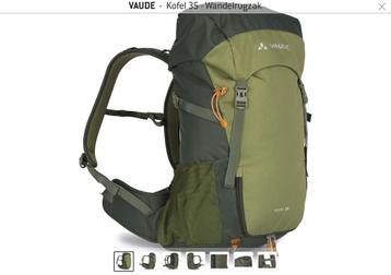 Vaude Kofel 35L wandel rugzak maar dan ZWART helemaal NIEUW beschikbaar voor biedingen