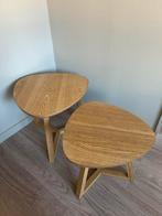 Houten Bijzettafels - Set van 2, Huis en Inrichting, Tafels | Bijzettafels, Ophalen, Minder dan 45 cm, Minder dan 55 cm, Gebruikt