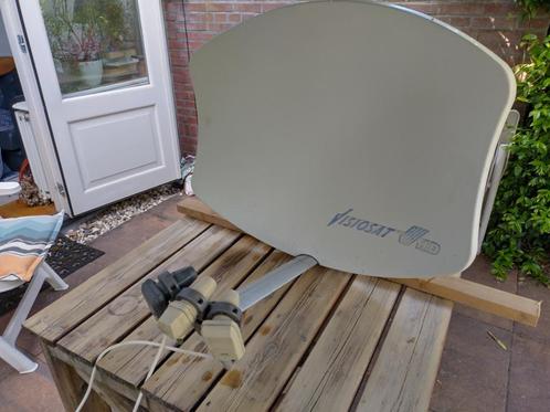 satelietschotel Visiosat met 3 LMB's en switch, Audio, Tv en Foto, Schotelantennes, Gebruikt, (Schotel)antenne, Overige merken