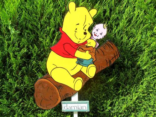 Geboorteborden o.a Geboortebord Winnie the Pooh op boomstam., Kinderen en Baby's, Kraamcadeaus en Geboorteborden, Nieuw, Geboortebord