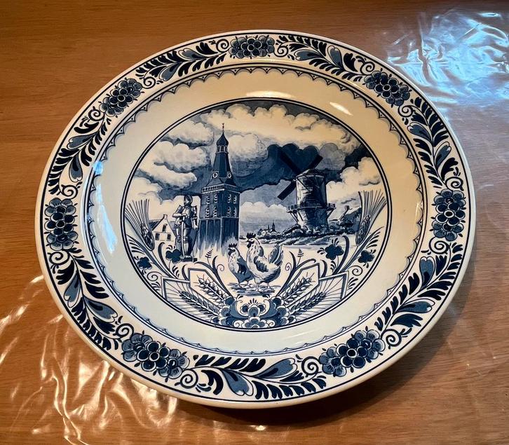 Groot Delfts Blauw wandbord Royal Goedewaagen Barneveld, Antiek en Kunst, Antiek | Wandborden en Tegels, Ophalen of Verzenden