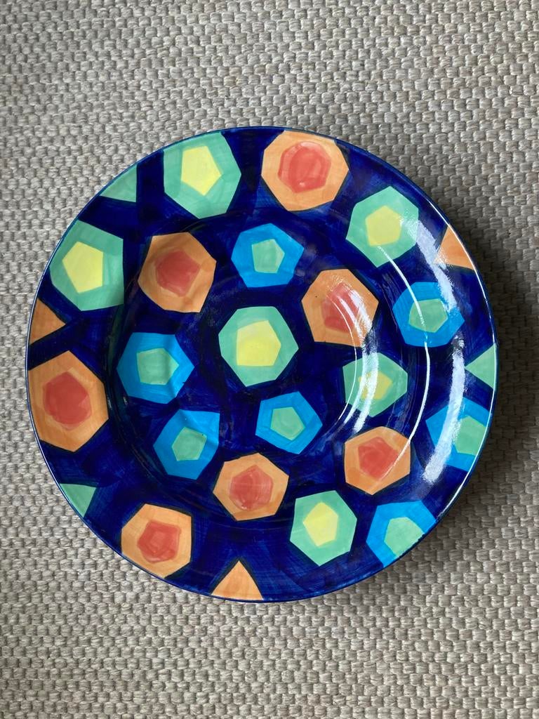 IKEA vintage Fruitschaal Jaren 90 Memphis Stijl, Porselein of Keramiek, Schaal, Rond, Ophalen of Verzenden
