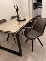 4 eetstoel taupe kleur, Ophalen of Verzenden, Zo goed als nieuw, Rechthoekig, 50 tot 100 cm