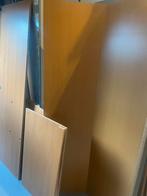 PAX kast Ikea 201x50x100, mahonie fineer, mat glas deuren, Ophalen, Gebruikt, 200 cm of meer, 50 tot 100 cm